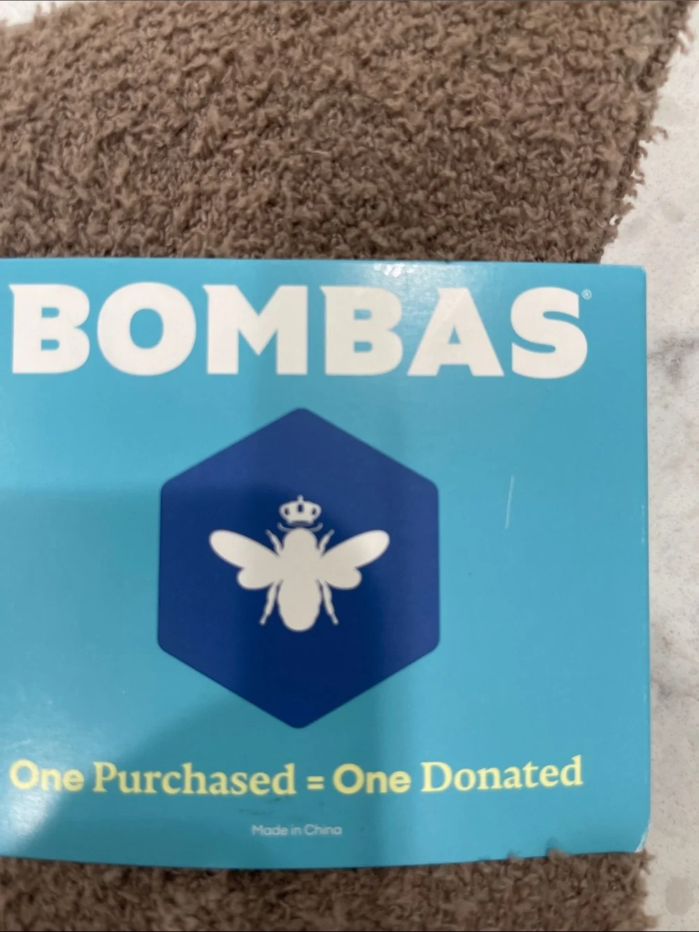 Bombas Brown Plush Cozy Lounge Socks